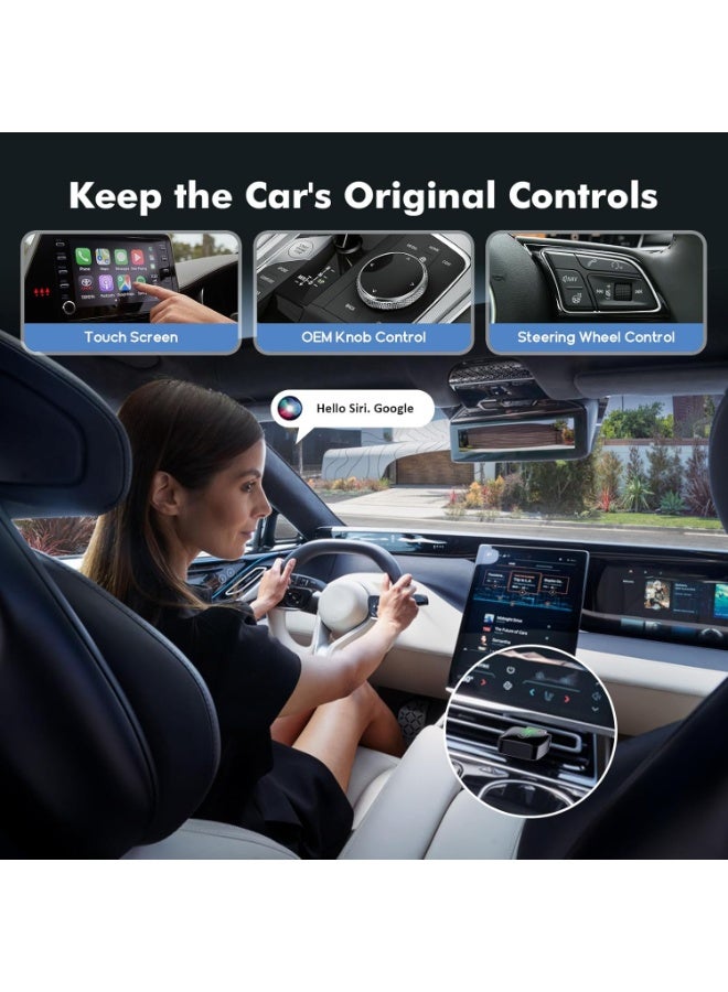 Original Wireless CarPlay Adapter – Mini CarPlay Dongle Converts Wired to Wireless Connection, Fast & Stable Performance, Plug & Play for iPhone – Beware of Imitations - Image 2