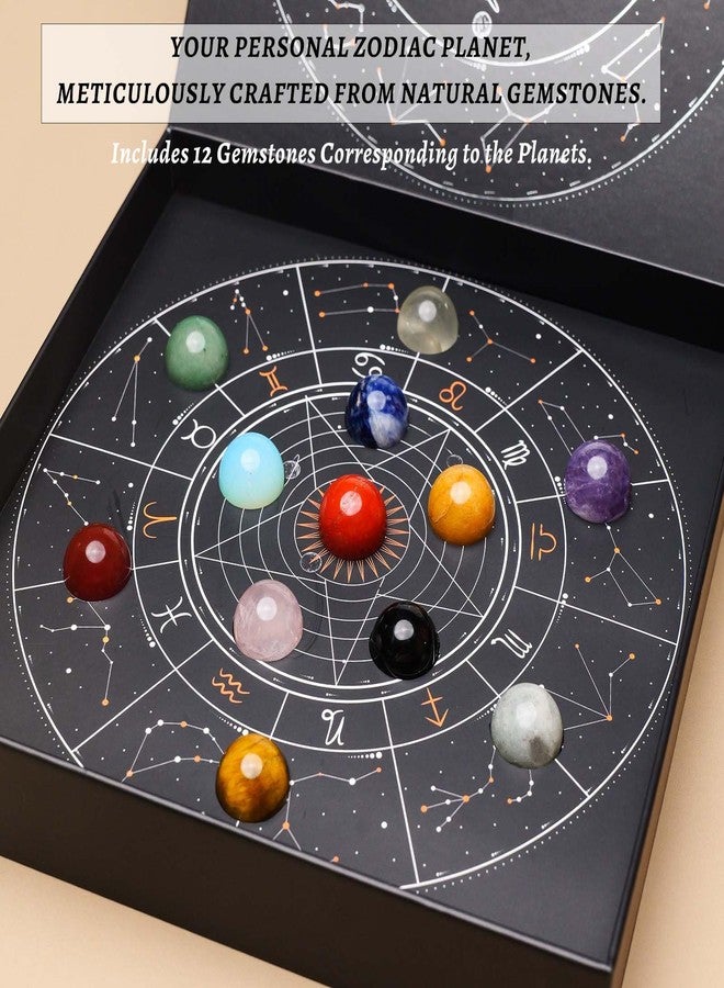 Runyangshi Natural Crystal Constellation Set with Zodiac Chart - 12 Pcs Healing Crystals Ball for Astrology Enthusiasts, Home Decor & Spiritual Gift - Image 3
