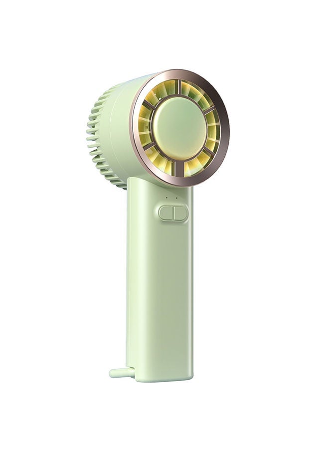 SJet Mini Handheld Fan, Colorful LED lighting design, 3 Speed Adjustable Wind Levels, Portable Mini Air Conditioner Fan (Mint green) - Image 1