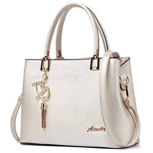 ToLFE Womens Purses and Handbags Shoulder Bags Ladies Designer Top Handle Satchel Tote Bag (Beige) - Image 1