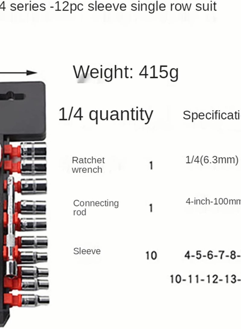 GGOOT 12pcs Ratchet Wrench Spanner Socket Set Hardware Vanadium Repairing Kit Hand Tools Car Repair Adjustable Spanner - Image 2
