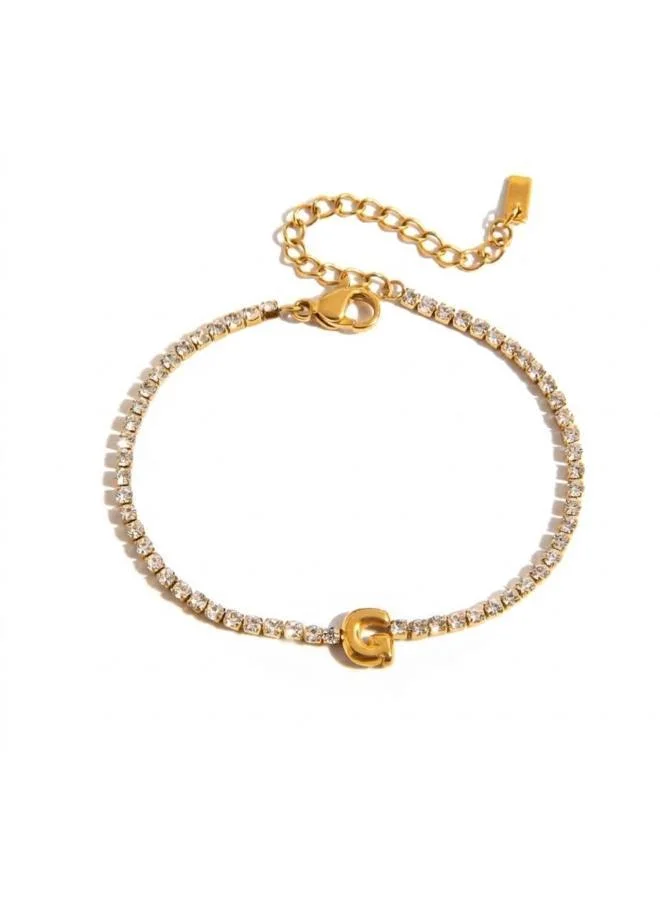 Letter G Initial Tennis Bracelet