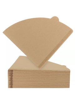Coffee Filters, Size 02 Cone Filters, Disposable Natural Paper Filters 2-4 Cup, 2 Cone For Pour Over and Drip Coffee Maker (Unbleached，100)