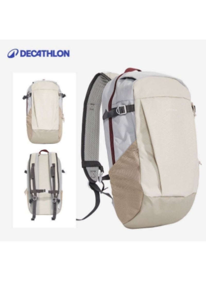 Decathlon Beige and Gray Sports Backpack