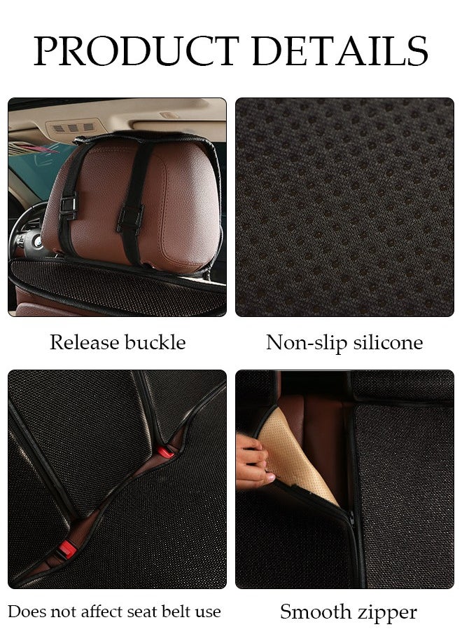 DUNISO - Auto Breathable Luxury Breathable Rear Bench Car Seat Cover Fit Four Seasons Back Seat Protector Universal Rear of Car Seat Cushions Universal Fit for 95% Cars SUV Pickup Vans - Image 1