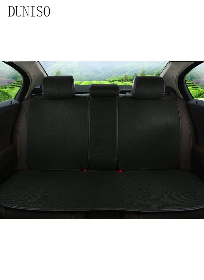 DUNISO - Auto Breathable Luxury Breathable Rear Bench Car Seat Cover Fit Four Seasons Back Seat Protector Universal Rear of Car Seat Cushions Universal Fit for 95% Cars SUV Pickup Vans - Image 1