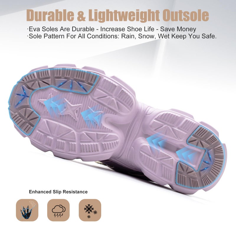 Hogent Steel Toe Shoes for Women Men Wide Non Slip Composite Work Sneakers Indestructible Comfortable Safety Tennis Shoes Lightweight Breathable Construction Sneakers Puncture Proof Ergonomic Design - Image 5