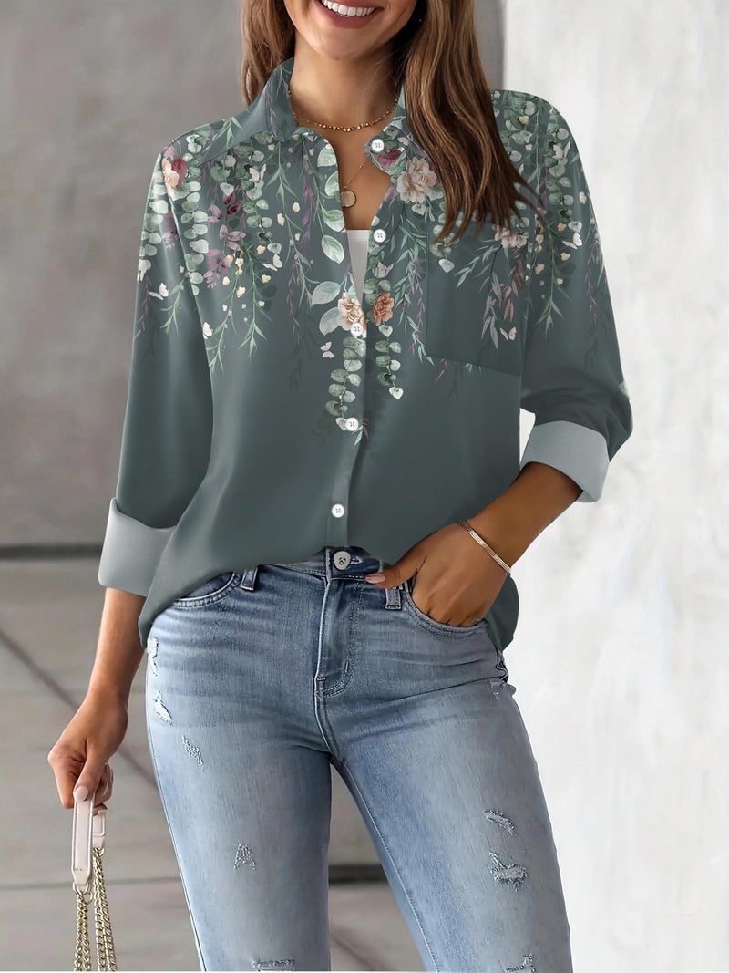Zeagoo Blouses for Women Button Down Shirts Dressy Casual Boho Long Sleeve Work Tops Business Casual Clothes - Image 3