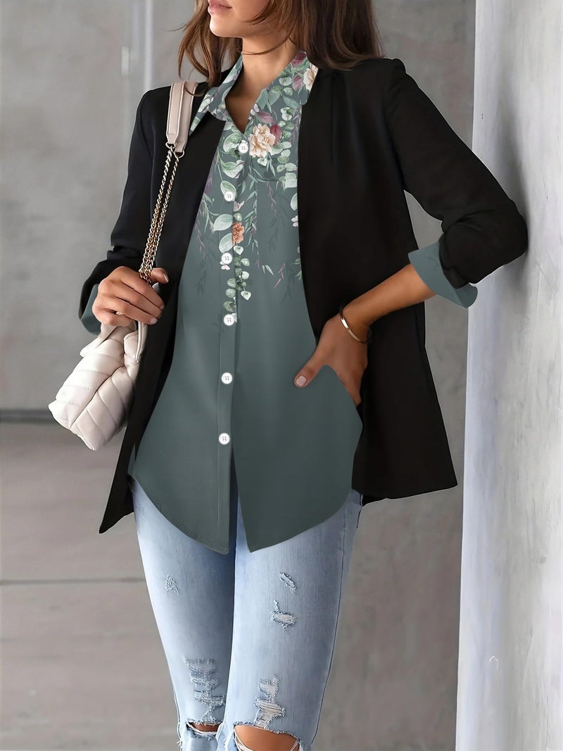 Zeagoo Blouses for Women Button Down Shirts Dressy Casual Boho Long Sleeve Work Tops Business Casual Clothes - Image 5