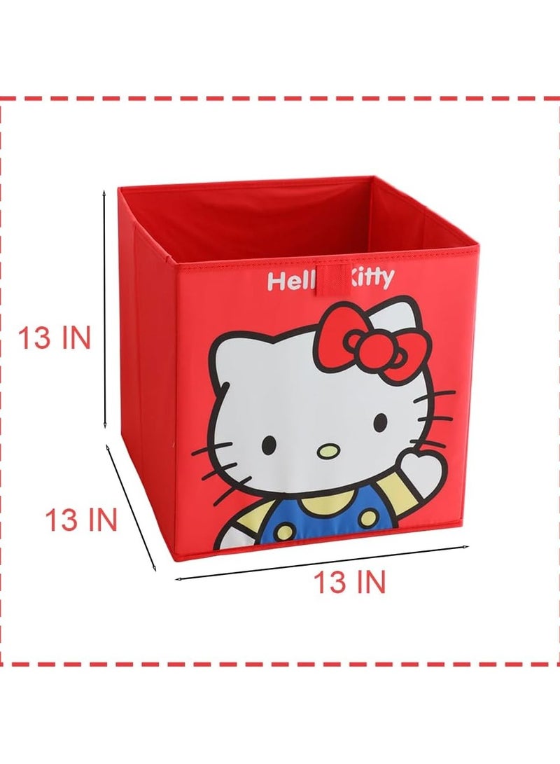 General 13 ‘x13’ Cute Large Capacity Collapsible Storage Box, 36L Kawaii Cartoon Collapsible Basket Organiser Box for Closet, Shelf, Office, Bedroom and Toy Storage  - Image 2
