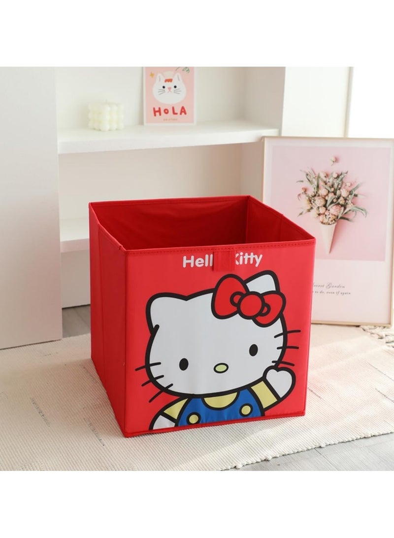 General 13 ‘x13’ Cute Large Capacity Collapsible Storage Box, 36L Kawaii Cartoon Collapsible Basket Organiser Box for Closet, Shelf, Office, Bedroom and Toy Storage  - Image 3
