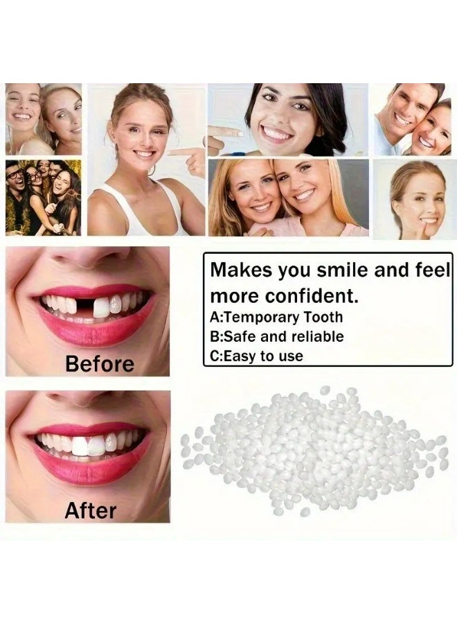 EELHOE Moldable False Teeth White Particles Reusable Non-toxic Temporarily Fill 30ml - Image 2
