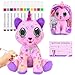 DRAWMYTOY Coloring Plush Toy with 12 Washable Markers for Little Girls Doodle Dolls Arts and Crafts Soft DIY Washable Doodle Stuffed Animal Toy for Kids Ages 46 Birthday Pink Cat - Image 3