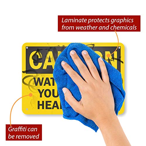 SmartSign - S2-0530-AL-10 Caution - Watch Your Head Sign by | 7" x 10" Aluminum - Image 2