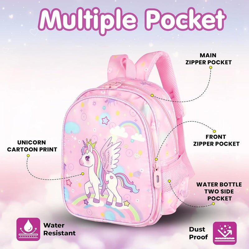 Storite Magical Unicorn Backpack for Kids - Stylish, Durable, Water-Resistant School Bag in Pink - Image 5