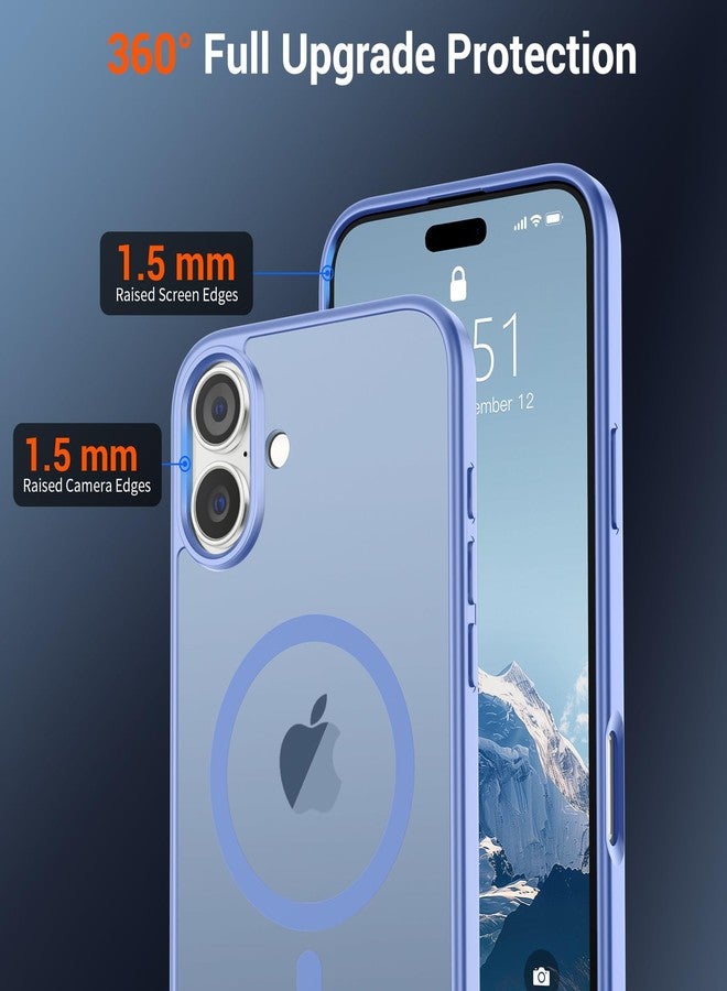 SUPFINE Magnetic for iPhone 16 Plus Case(Compatible with MagSafe) (Military Grade Drop Protection) Slim Translucent Matte Shockproof with Anti-Fingerprint Phone Case,Blue Purple - Image 4