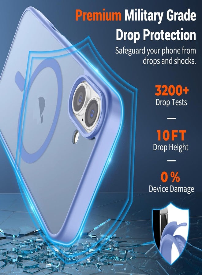 SUPFINE Magnetic for iPhone 16 Plus Case(Compatible with MagSafe) (Military Grade Drop Protection) Slim Translucent Matte Shockproof with Anti-Fingerprint Phone Case,Blue Purple - Image 3