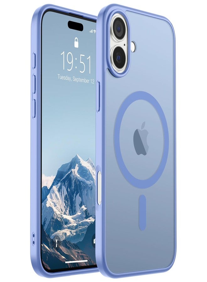 SUPFINE Magnetic for iPhone 16 Plus Case(Compatible with MagSafe) (Military Grade Drop Protection) Slim Translucent Matte Shockproof with Anti-Fingerprint Phone Case,Blue Purple - Image 1