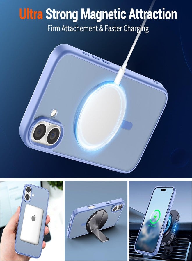 SUPFINE Magnetic for iPhone 16 Plus Case(Compatible with MagSafe) (Military Grade Drop Protection) Slim Translucent Matte Shockproof with Anti-Fingerprint Phone Case,Blue Purple - Image 5