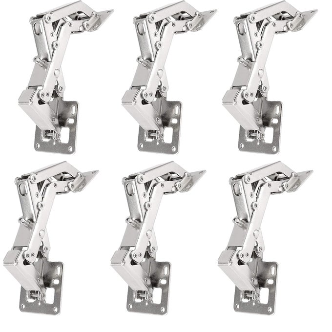 6 PACK 170 DEGREE FRAMELESS CABINET DOORS HINGES WITH 48 PCS SCREWS 6 X 2 INCHES CONCEALED HYDRAULIC ADJUSTABLE MOUNTING HINGES SOFT CLOSING LAZY SUSAN HINGE FOR WARDROBE