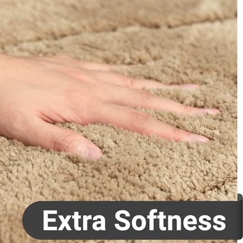 DEXDE Bathroom Rugs Runner 24 x 72 Inch, Extra Long Bathroom Rug Non-Slip Machine Washable Bath Mats Grey Silver Soft Carpets for Floor, Tub and Shower, Home Decor Accessories - Image 4