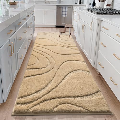 DEXDE Bathroom Rugs Runner 24 x 72 Inch, Extra Long Bathroom Rug Non-Slip Machine Washable Bath Mats Grey Silver Soft Carpets for Floor, Tub and Shower, Home Decor Accessories - Image 2
