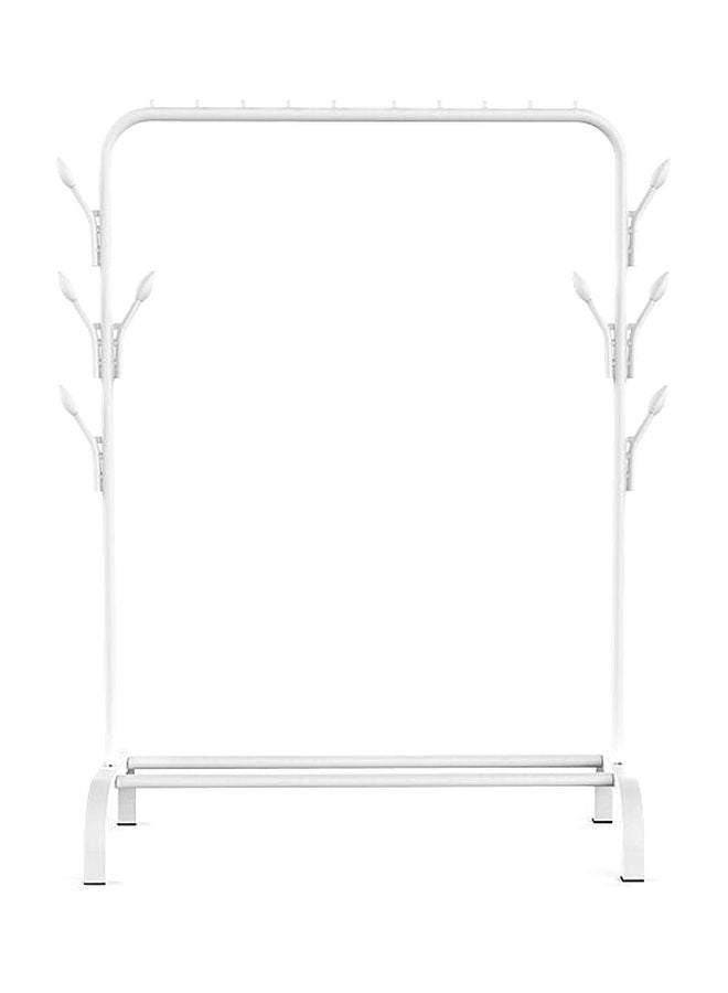 Garment Clothes Rack White 110x147cm