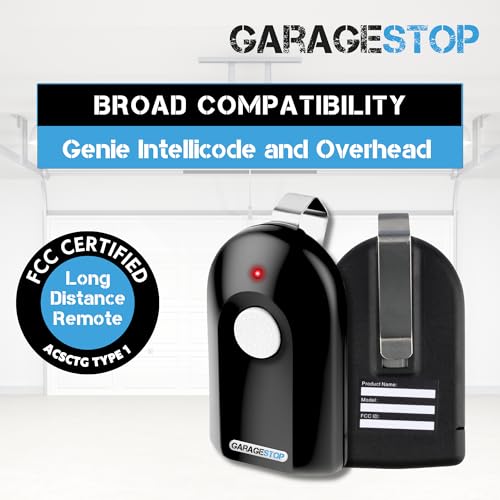 GARAGE STOP 1 for Genie ACSCTG Type 1 Button Remote, GIT-1 390Mhz Genie Intellicode Garage Door Remote Replacement, Overhead Door Compatible (1997 to Present) - Image 5
