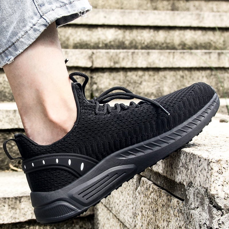 Feethit Women Tennis Running Shoes Walking Shoes Lightweight Casual Sneakers for Travel Gym Work Woman Waitress Nurse All Black 8 - Image 2