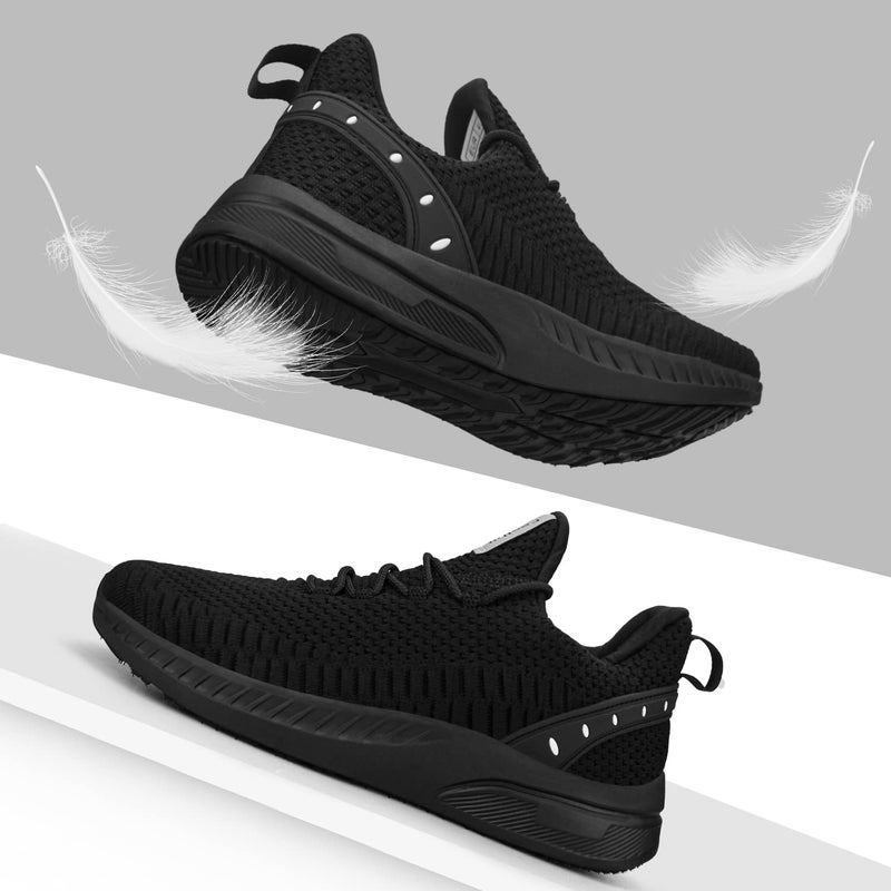 Feethit Women Tennis Running Shoes Walking Shoes Lightweight Casual Sneakers for Travel Gym Work Woman Waitress Nurse All Black 8 - Image 5