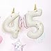 PartyDeco Unicorn Number 4 Balloon PartyDeco 365 Inch Holographic Foil Birthday Number Balloon for Girls Unicorn 4th Birthday Decorations Air Helium - Image 4