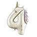 PartyDeco Unicorn Number 4 Balloon PartyDeco 365 Inch Holographic Foil Birthday Number Balloon for Girls Unicorn 4th Birthday Decorations Air Helium - Image 2