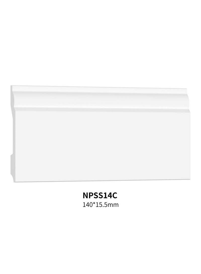 عالم نسيل نعلات من مادة البوليسترين PS Skirting Board - مقاس 14*1.5*240 سم - كرتون - Image 1