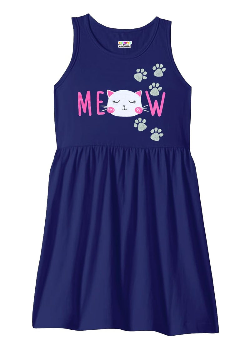 Kuchipoo Girls Regular Fit Cotton Frocks (KUC-DRS-106, 7-8 Years, Multi-Colored) - Pack of 2 - Image 4