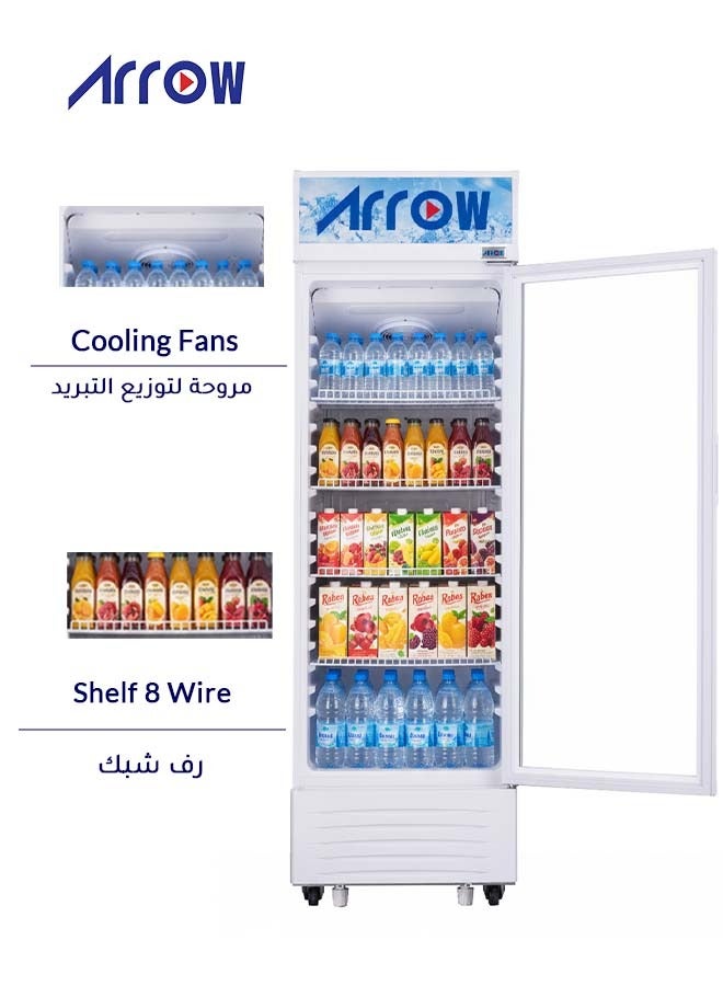 Arrow 338L Display Refrigerator, 11.9 Cubic Feet, Manual Defrost, Mechanical Control, 4 Wire Shelves, Inner Light, White Interior, Max Noise Level 42dB | Model Name: RO-350SCK - Image 2