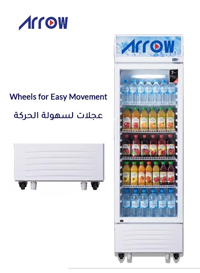 Arrow 338L Display Refrigerator, 11.9 Cubic Feet, Manual Defrost, Mechanical Control, 4 Wire Shelves, Inner Light, White Interior, Max Noise Level 42dB | Model Name: RO-350SCK - Image 4