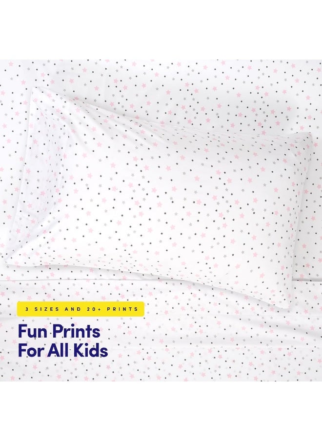 Sweet Home Collection 1500 Supreme Kids Bed Sheet Collection - Fun Colorful and Comfortable Boys and Girls Toddler Sheet Sets - Deep Pocket Wrinkle Free Soft and Cozy Bedding - Twin, Stars  - Image 4
