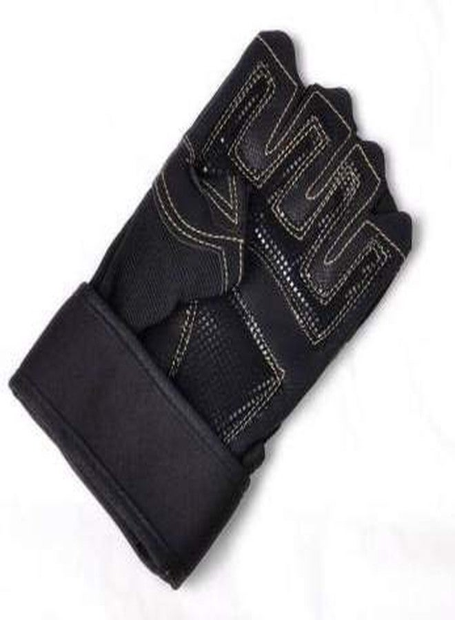 ZaySoo Weight Lifting Gym Gloves Gym & Fitness Half Gloves (Black, Red) - Image 5