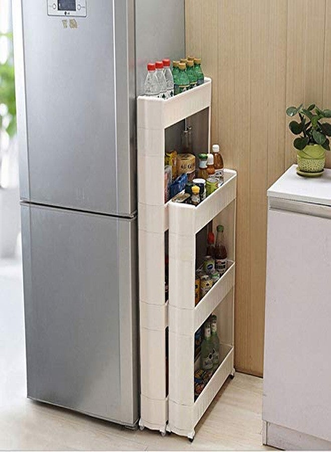 FAGVA 3 Layer Storage Organizer Slim Rack Shelf with Wheels - Image 5