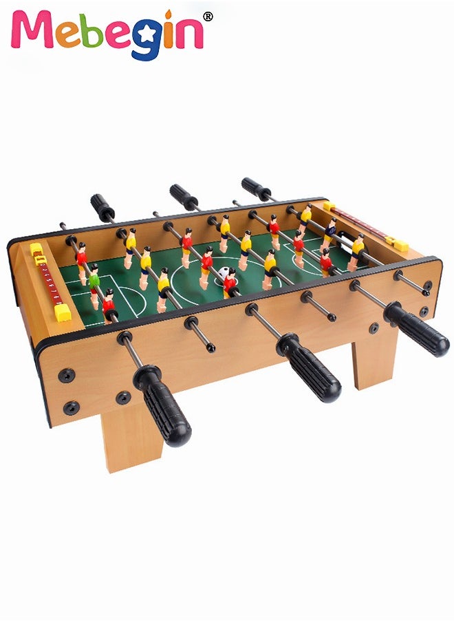 MEBEGIN Fun Table Football Toy, Tabletop Mini Games with 4 Football and 18 Players, Wooden Outdoor Indoor Game for Kids and Adults, Suitable for Family Entertainment, 50*25*18cm  - Image 3