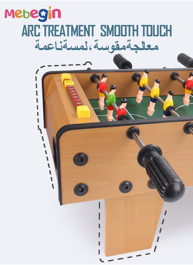 MEBEGIN Fun Table Football Toy, Tabletop Mini Games with 4 Football and 18 Players, Wooden Outdoor Indoor Game for Kids and Adults, Suitable for Family Entertainment, 50*25*18cm  - Image 4