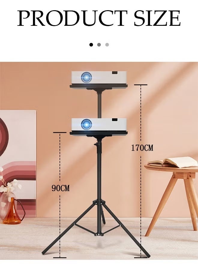 DUNISO Adjustable Projector Stand Tripod, Multifunctional DJ Stand with Adjustable Height (90-170 cm),Foldable Laptop Floor Stand for Home/Stage/Studio - Image 4