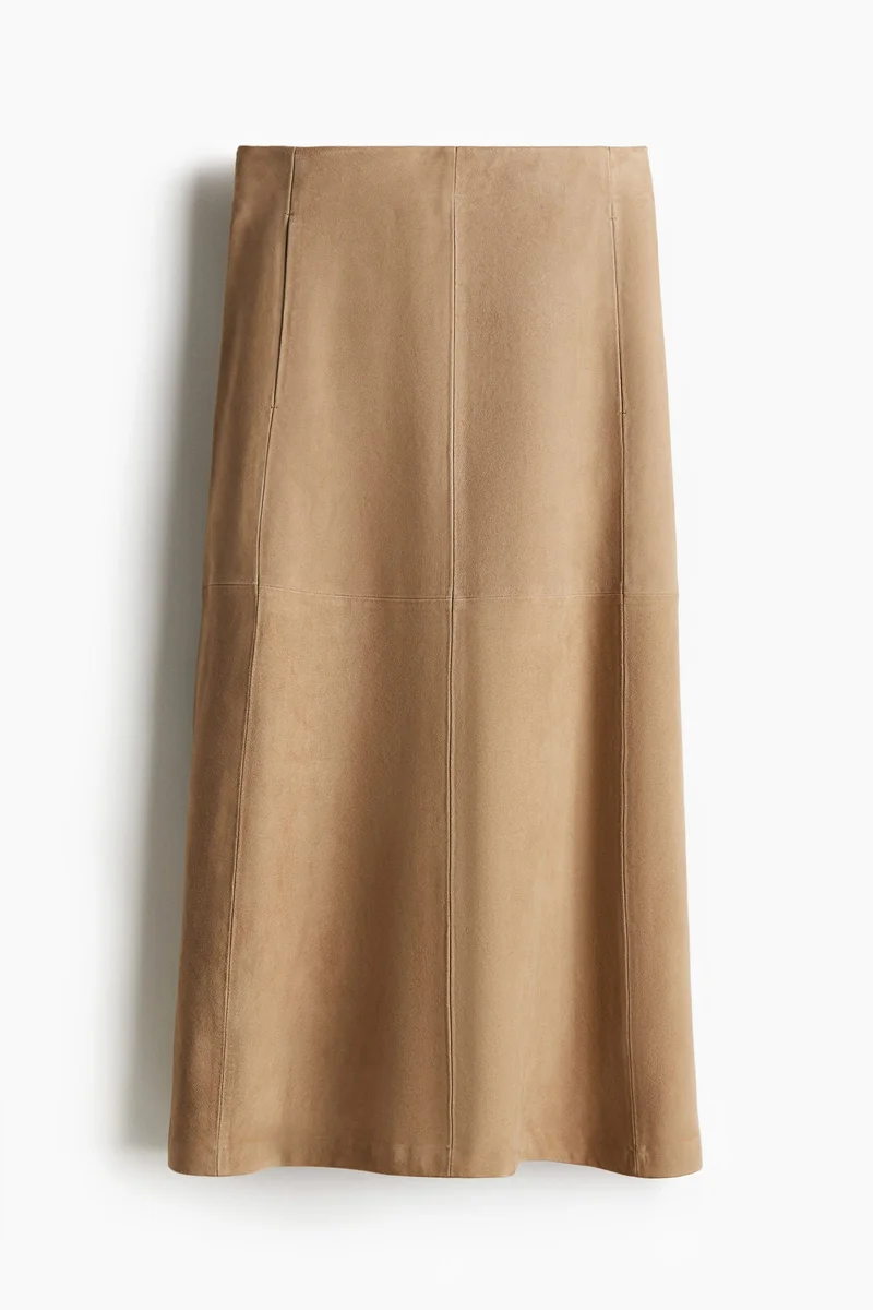 H&M A-line suede skirt