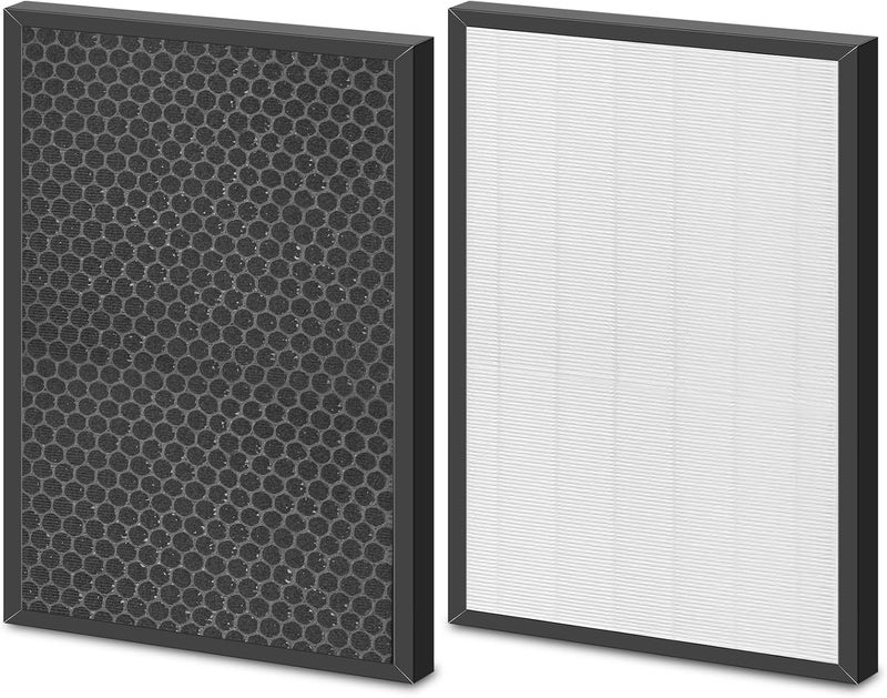 بينريك فلتر بديل من PINREK لجهاز تنقية الهواء 3M Filtrete FAP03 Ultra Clean، HEPA H13 والكربون المنشط، بديل لـ FAPF03 و FAPF034، عبوة من قطعتين للمنزل - Image 1