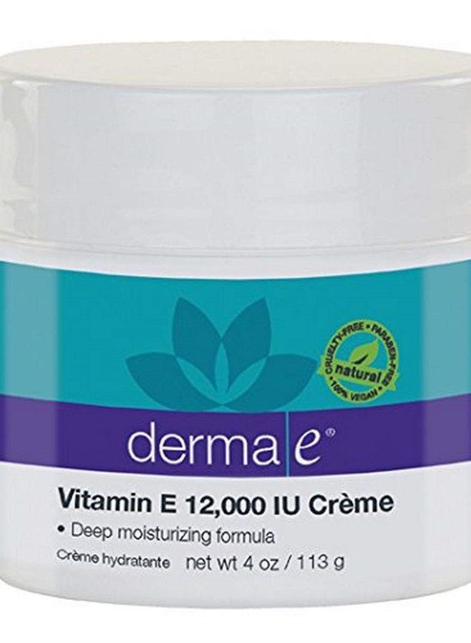 derma-e derma e Deep Moisturizing Formula, Vitamin E 12,000 IU Crème, 4-Ounce Jar (Pack of 3) - Image 1