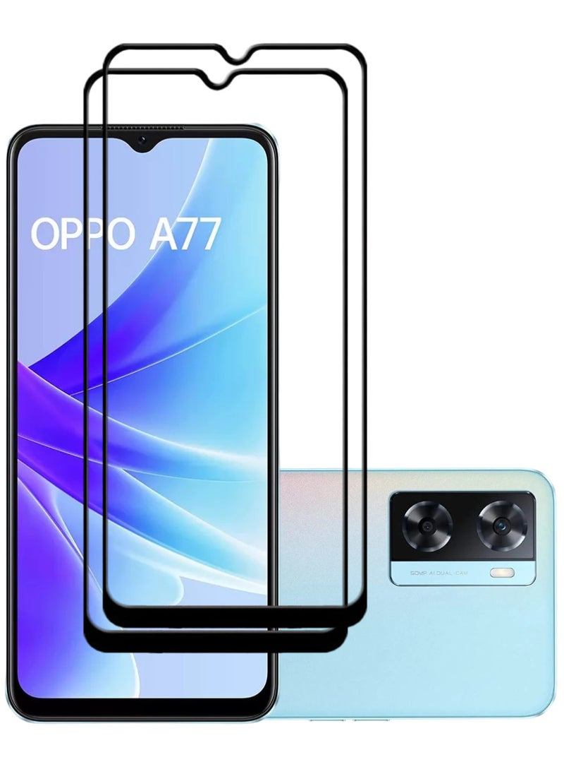 ACLIX 2 Pieces Antistatic ESD Dustproof Premium Quality High Definition Tempered Glass Screen Protector Designed For Oppo A77 4G - Image 1
