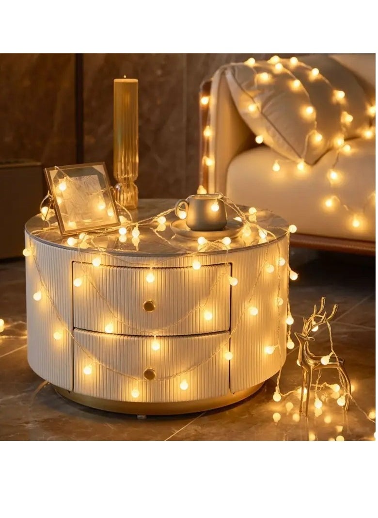 Home Care - Charming Warm White LED Sphere String Lights - Battery Operated, Versatile Indoor Fairy Lights for Christmas, Weddings, Parties & More - Durable, Energy-Efficient with On/Off for Switch, Transparent Wire, Available in 1.5m/3.0m/6.0m Lengths (Batteries Not Included), - Image 1