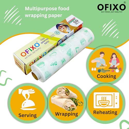 OFIXO 20 Meter Food WRAP Multipurpose Food Wrapping Paper Pack of 2 - Image 3