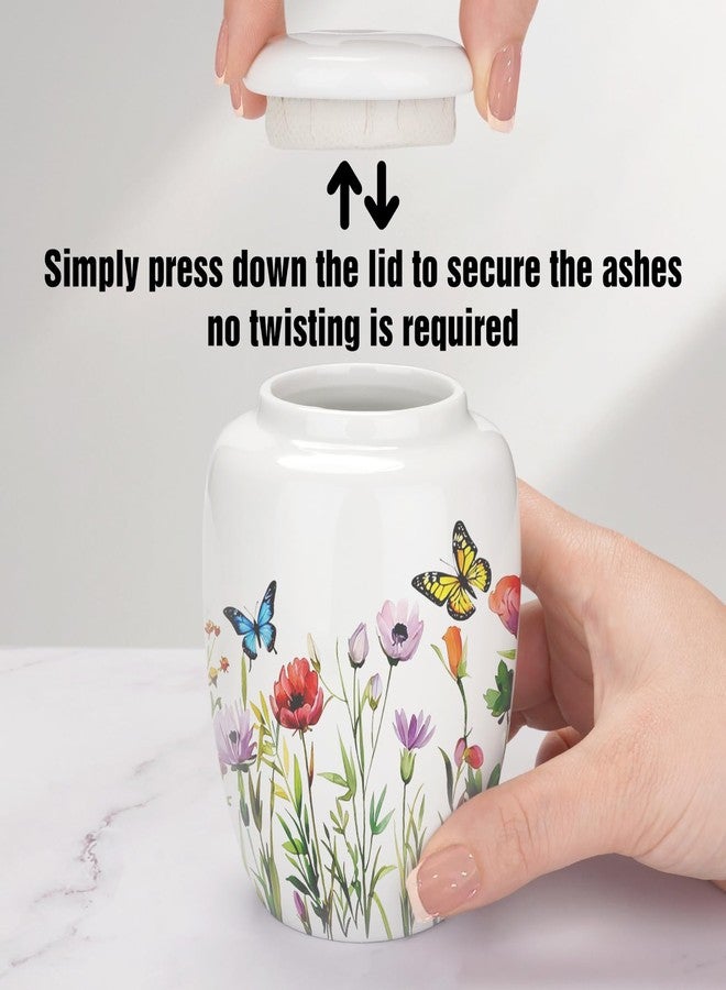 XIUDA Small Cremation Urn for Human Ashes Ceramic Decorative Keepsake Memorial Urn for Burial Handcrafted Medium Funeral Urn for Adult Male Female - Image 5
