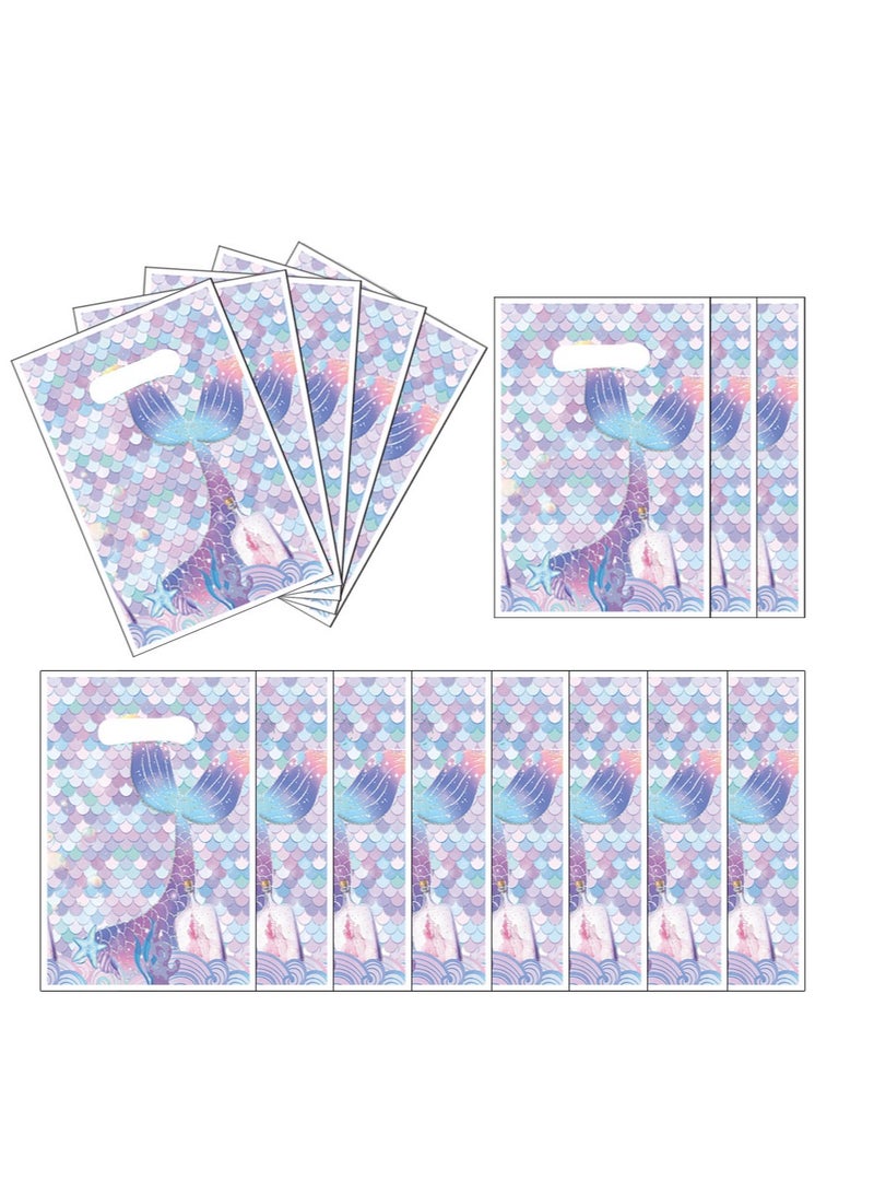 mermaid favor paper bags 10pcs gift bag size 17*25cm birthday party candy bag goody bag for kids party supplies
